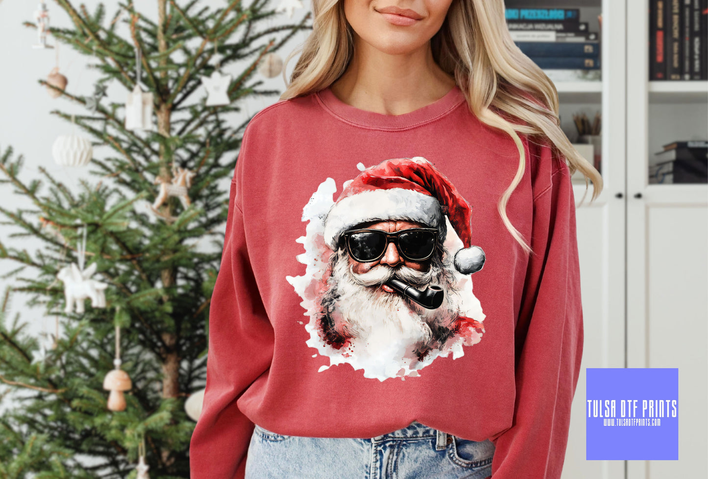 DTF SANTA W/ PIPE TRANSFER