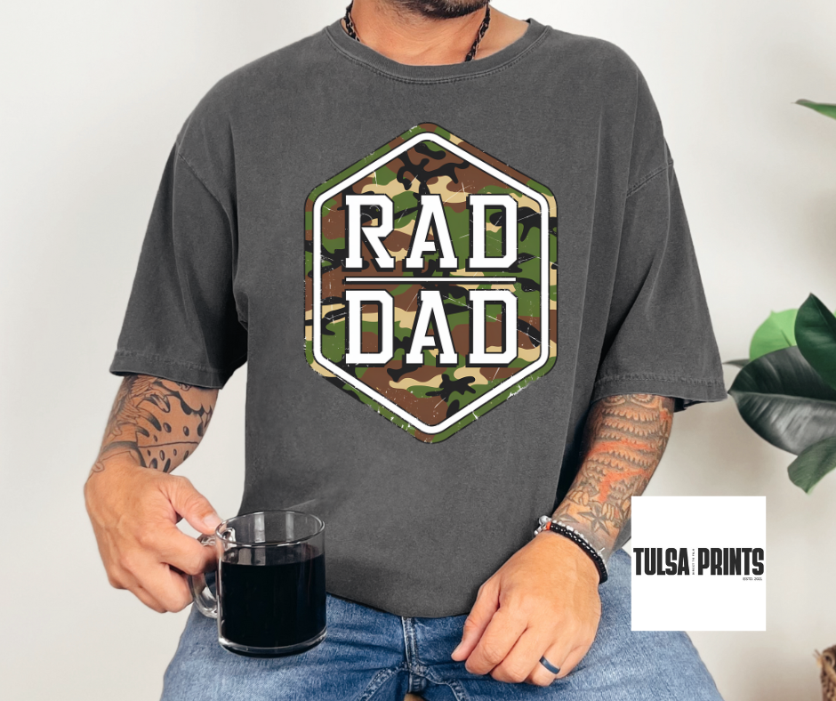 DTF CAMO RAD DAD TRANSFER