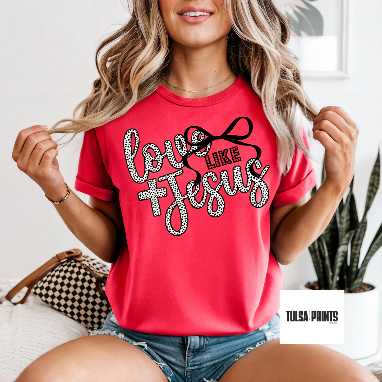 DTF TYPOGRAPHY LOVE LIKE JESUS TRANSFER