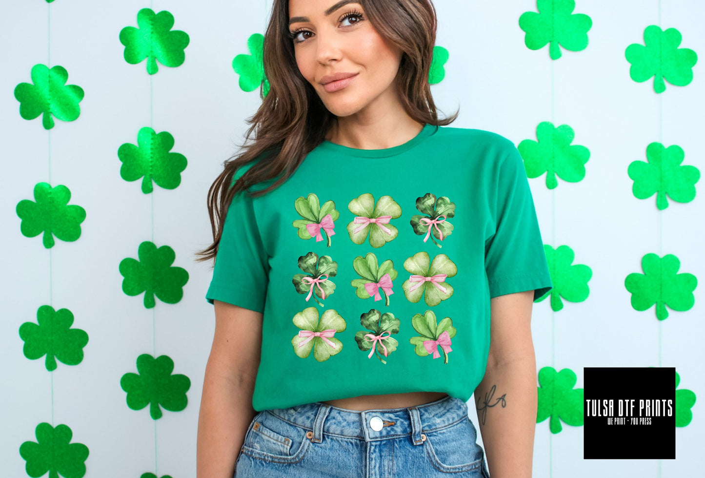 DTF COQUETTE CLOVER LEAVES TRANSFER