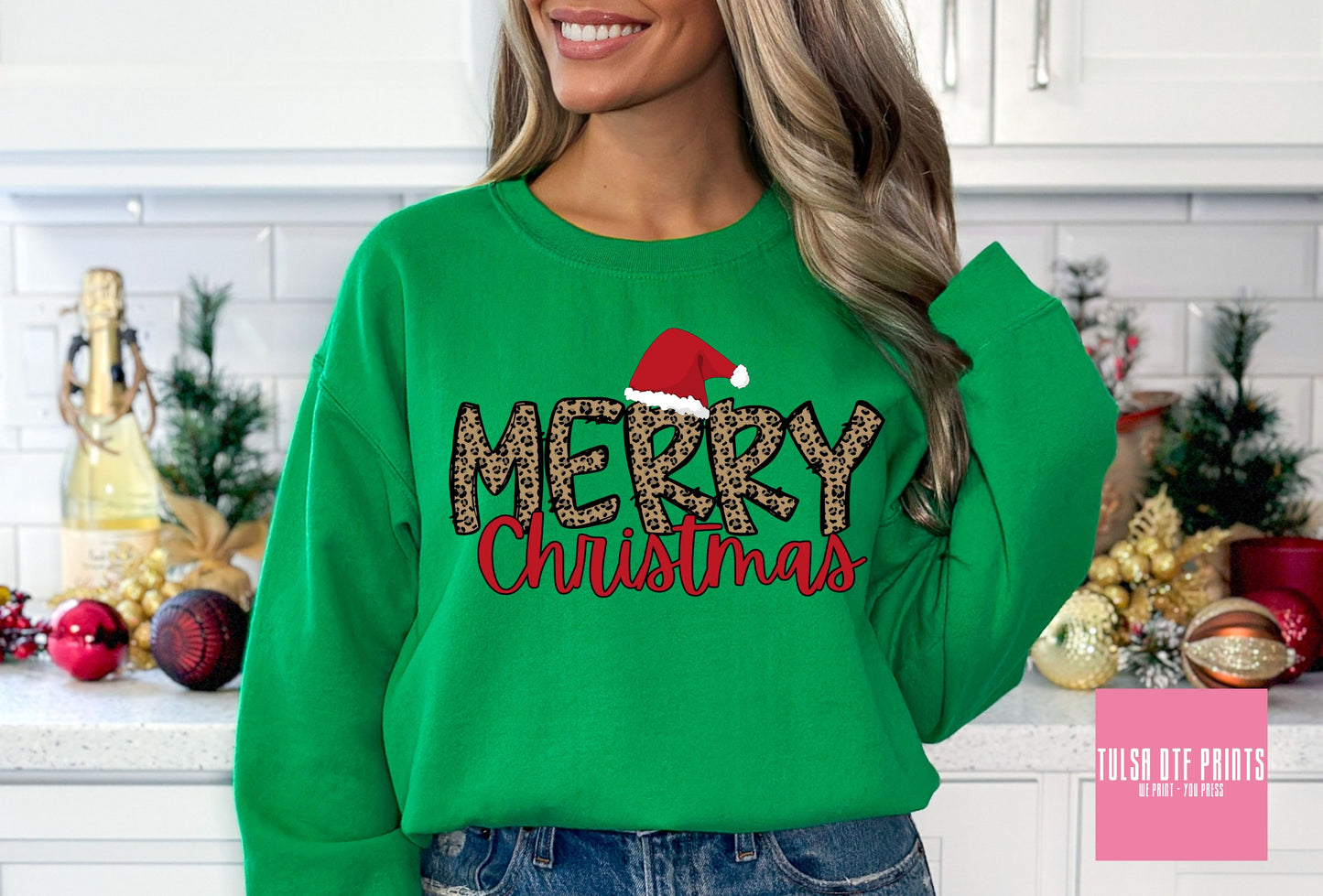 DTF MERRY CHRISTMAS LEO LETTERS TRANSFER