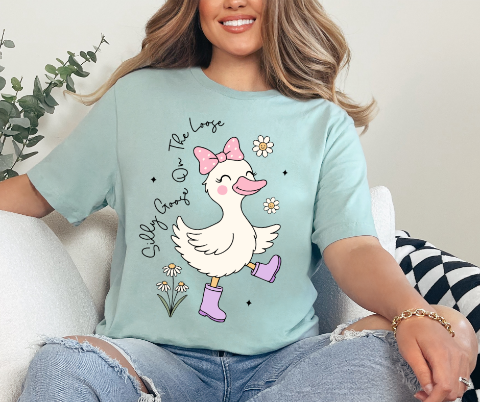 DTF GOOSE IN BOOTS TRANSFER (2 COLORS AVAIL.)