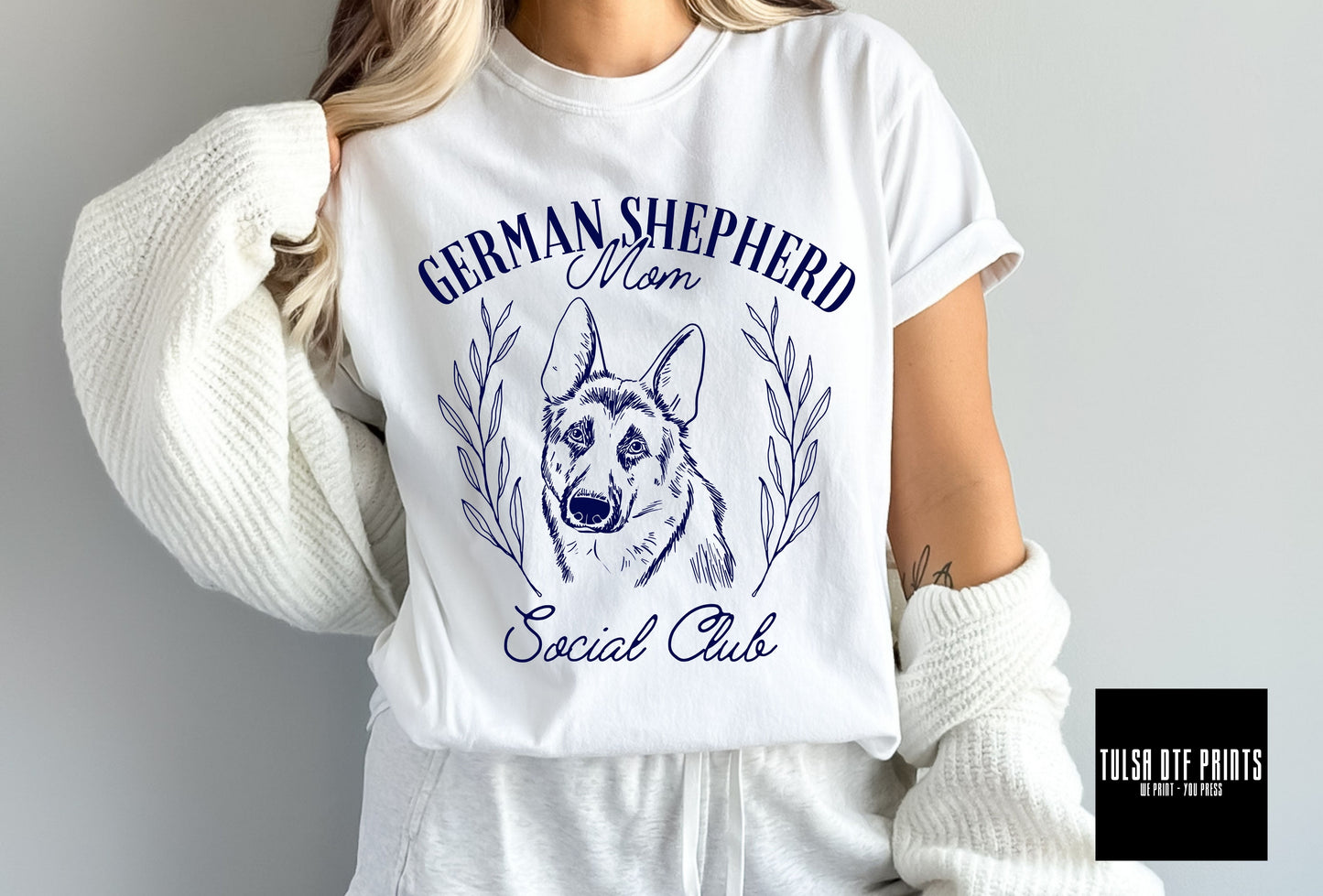 DTF GERMAN SHEPHERD MOM SOCIAL CLUB TRANSFER