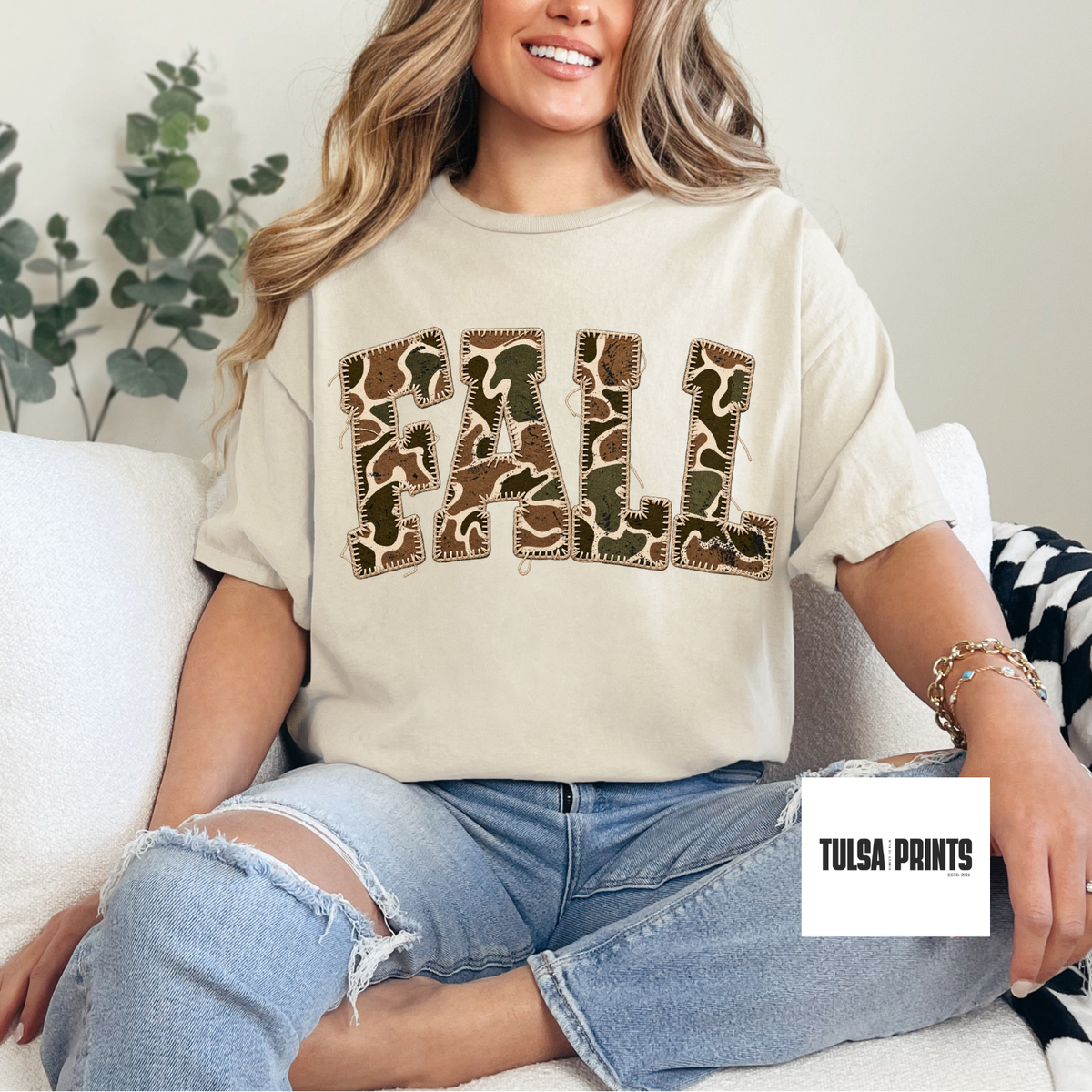 DTF STITCHED CAMO FALL TRANSFER