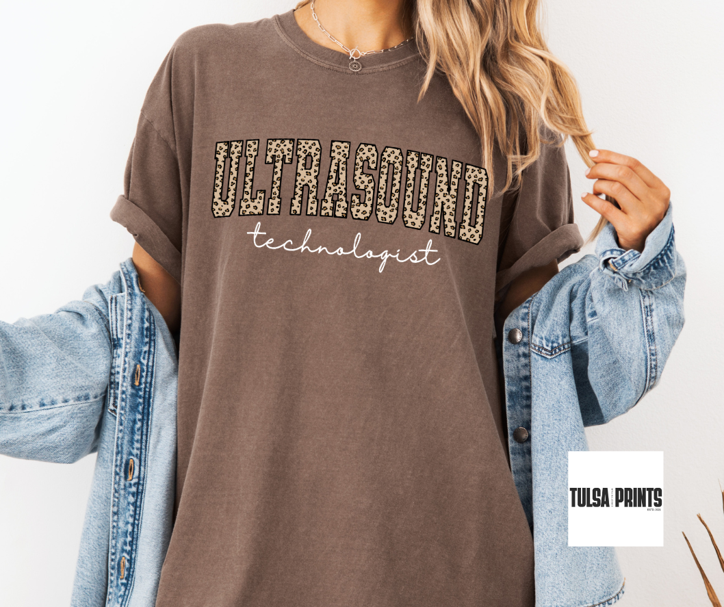 DTF ULTRASOUND TECH LEOPARD TRANSFER