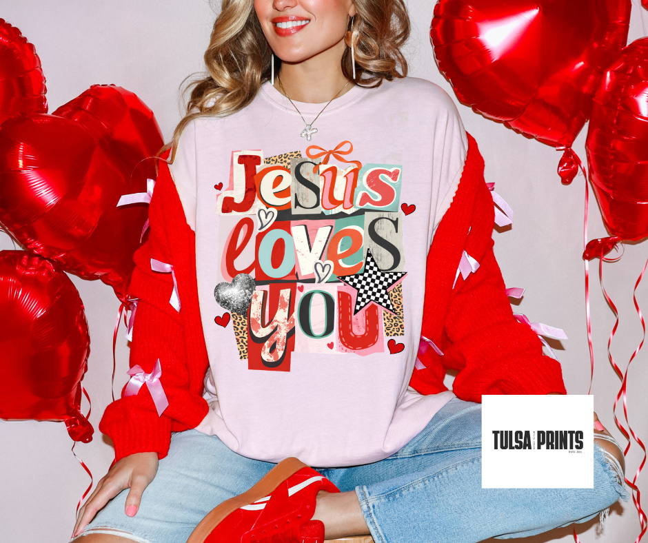 DTF JESUS LOVES YOU MAGAZINE TRANSFER