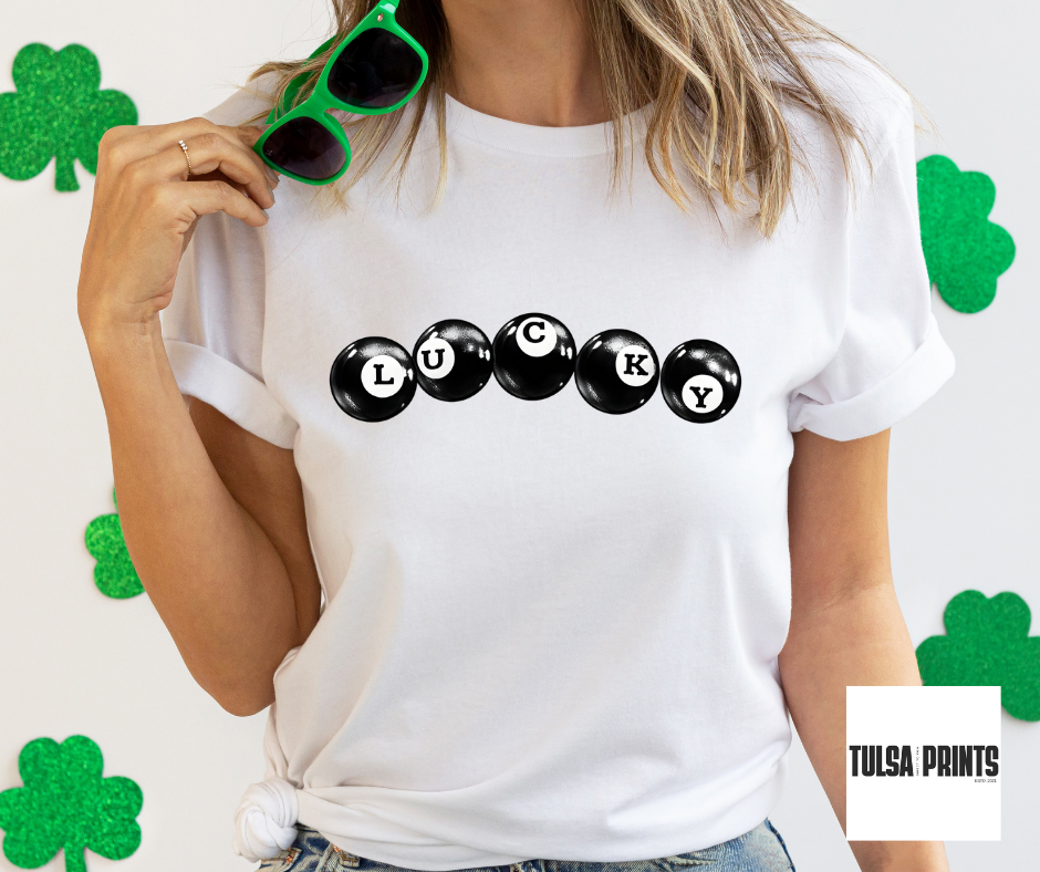 DTF LUCKY 8 BALL TRANSFER