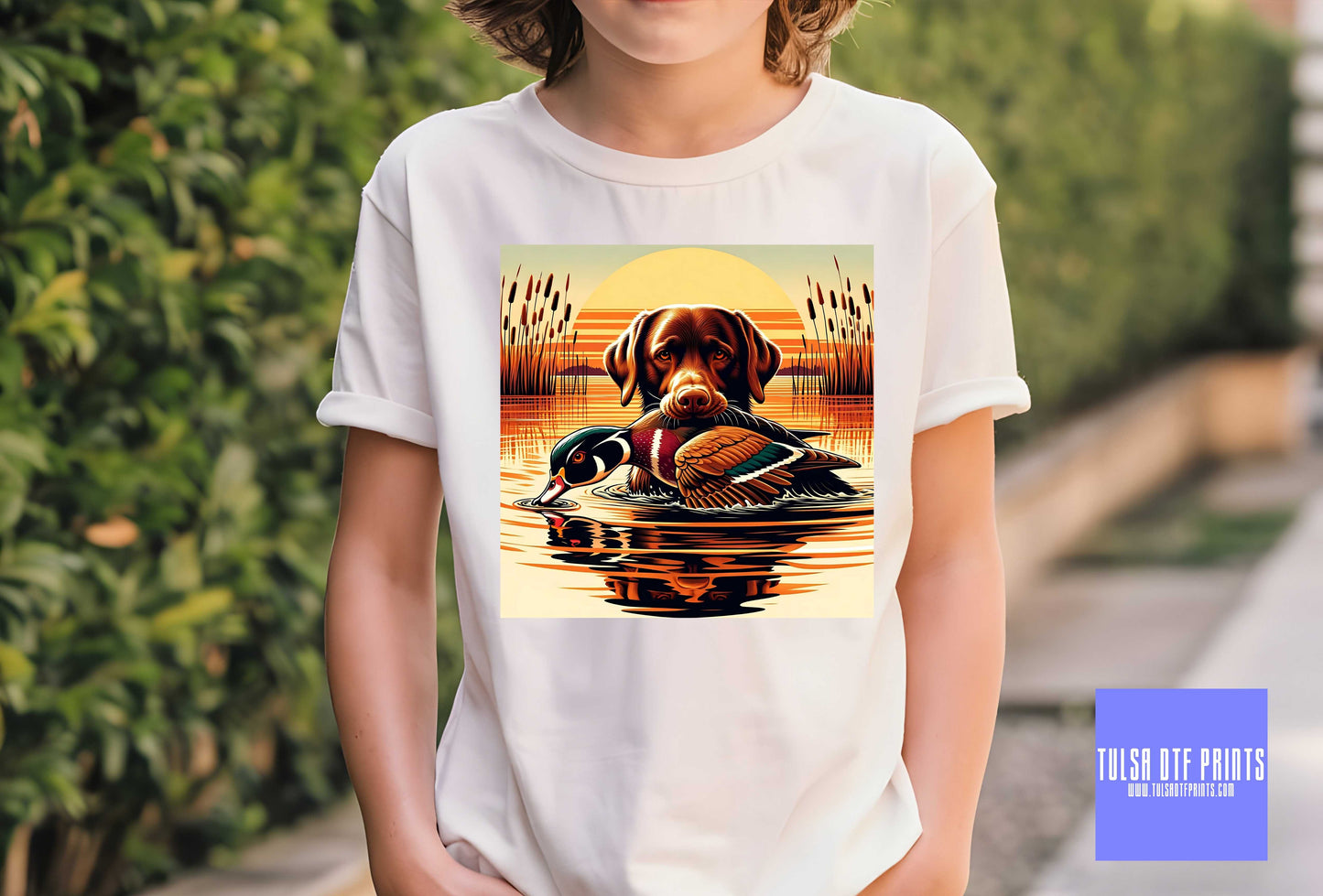 DTF DOG & DUCK SUNSET TRANSFER