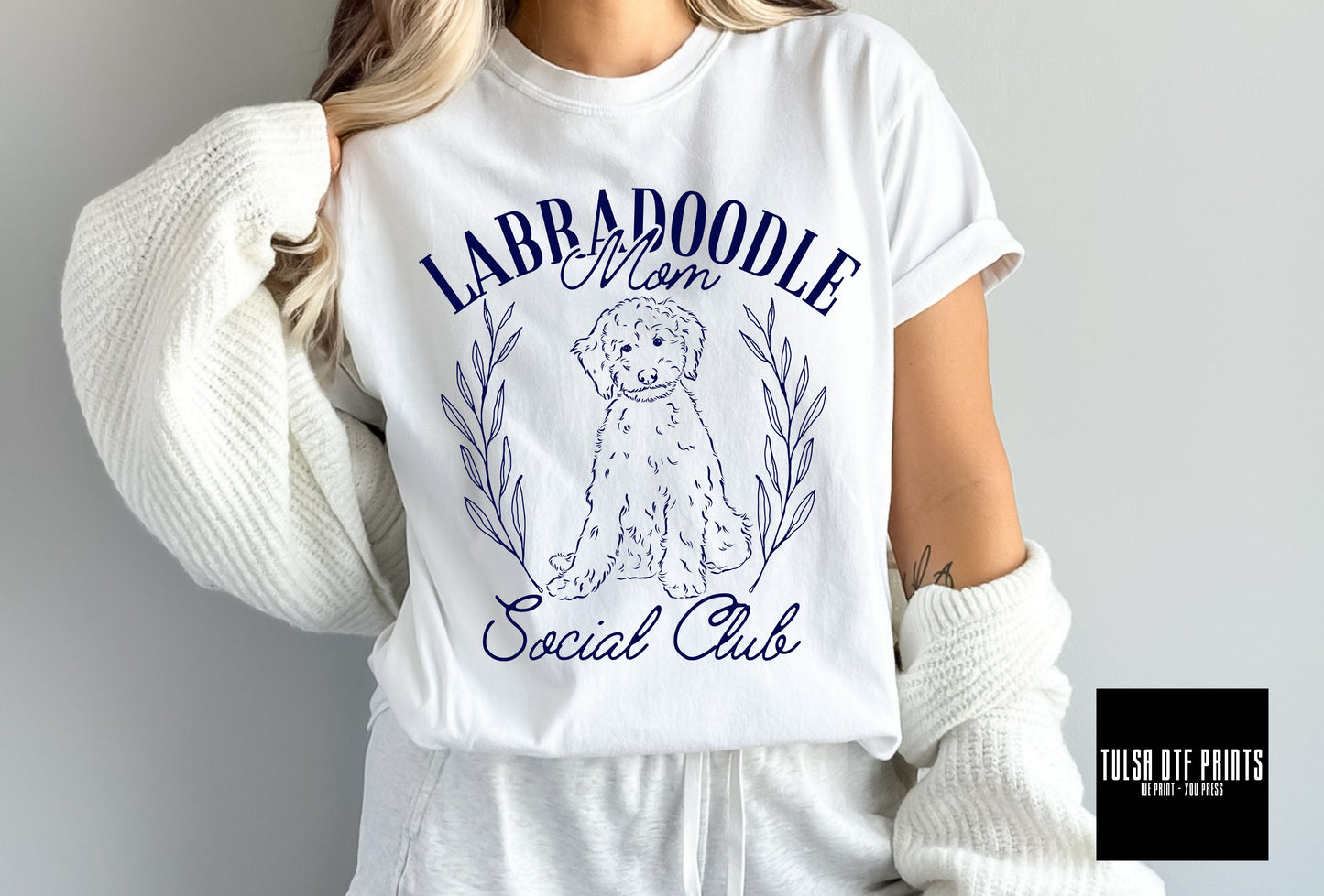 DTF LABRADOODLE MOM SOCIAL CLUB TRANSFER