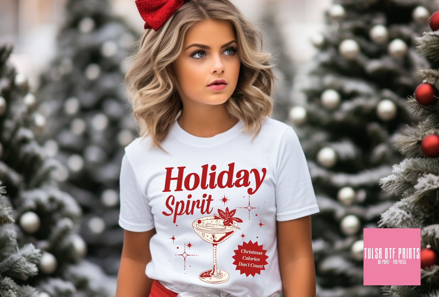DTF HOLIDAY SPIRIT RED TRANSFER