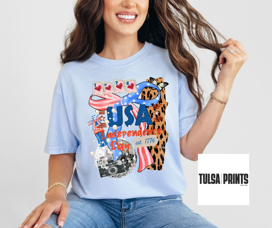 DTF RED, WHITE, AND FUNKY TRANSFER