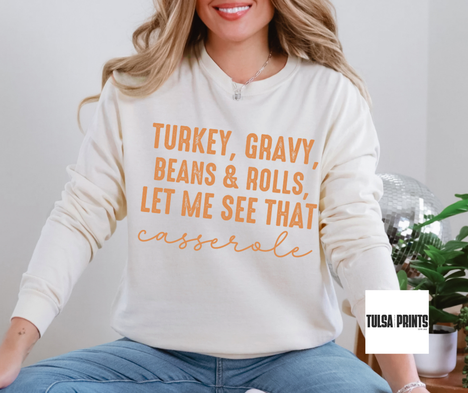 DTF THANKSGIVING CASSEROLE TRANSFER