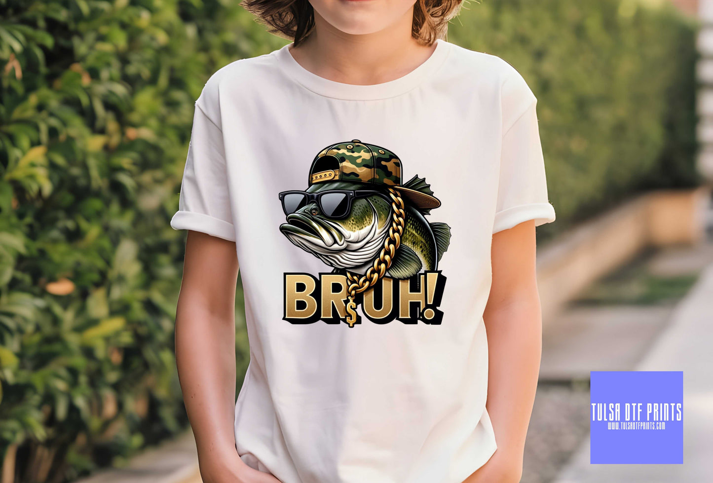 DTF BRUH COOL BASS TRANSFER