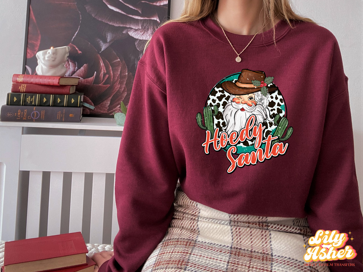 DTF HOWDY COWBOY SANTA CHRISTMAS TRANSFER