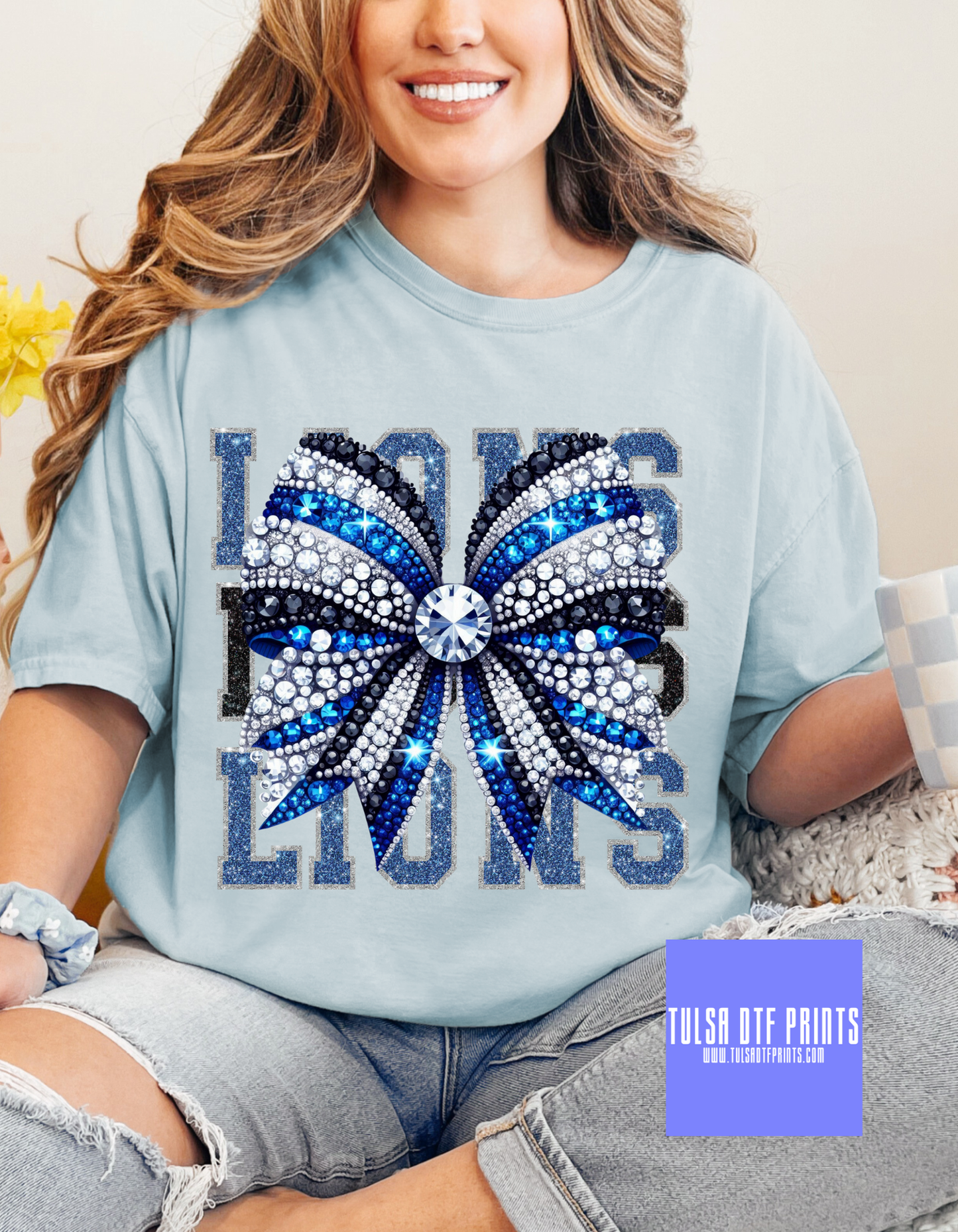 DTF LIONS STACKED W/ BOW TRANSFER