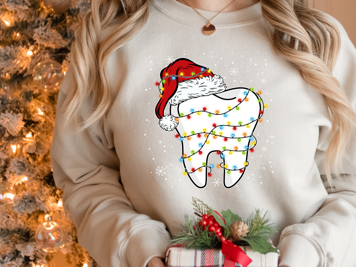 DTF DENTAL TOOTH CHRISTMAS TRANSFER