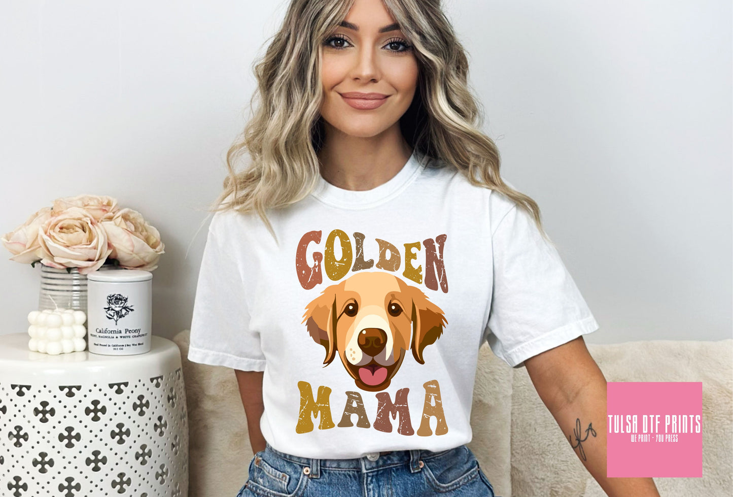 DTF GOLDEN RETRIEVER MAMA TRANSFER