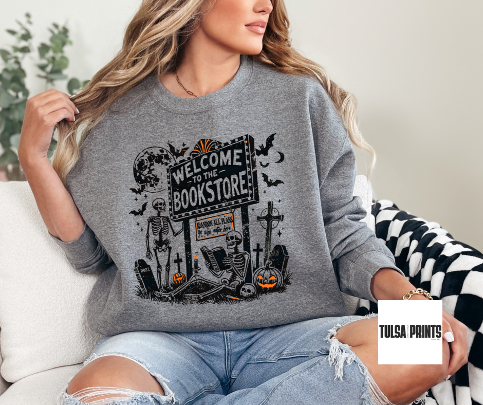 DTF WELCOME HALLOWEEN BOOKSTORE TRANSFER