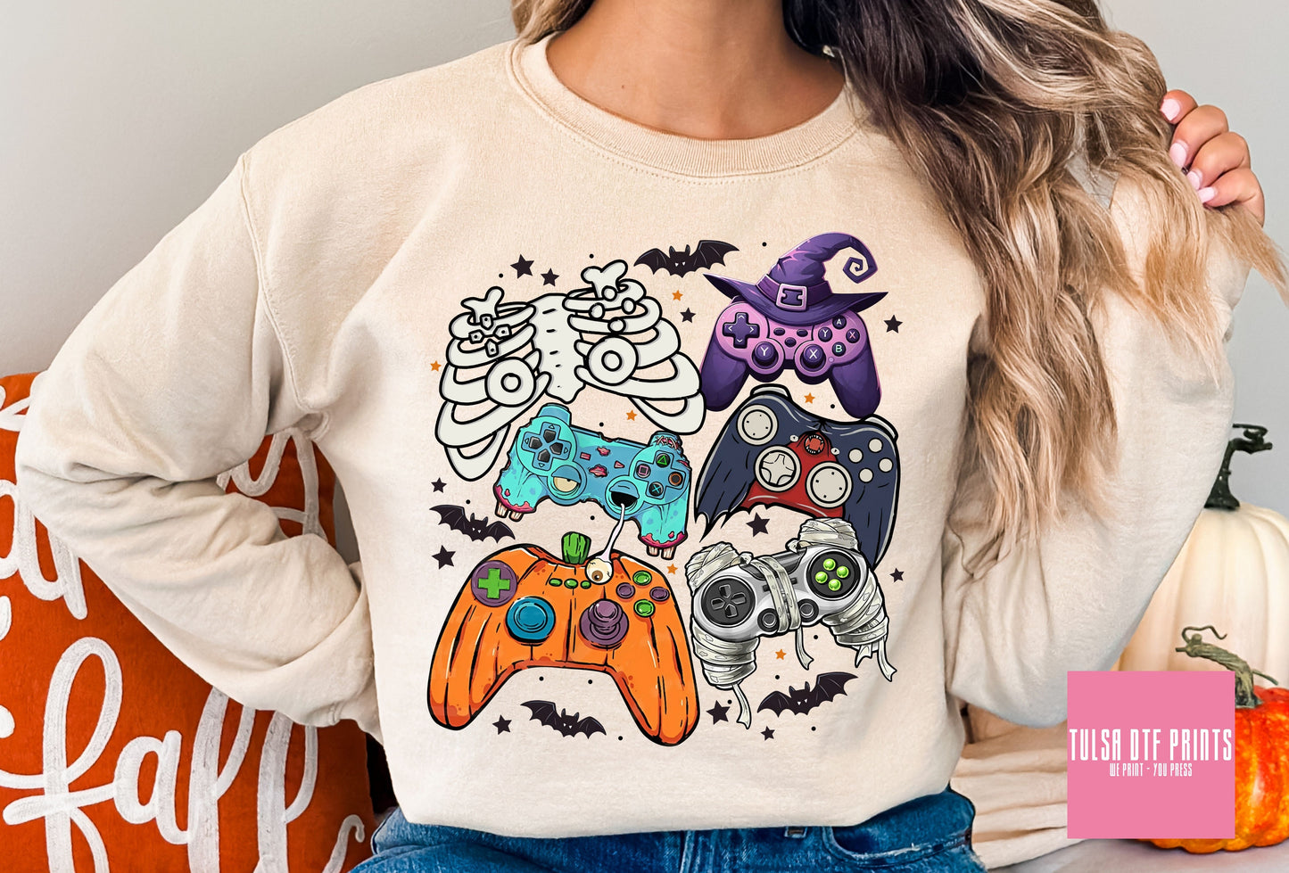 DTF HALLOWEEN VIDEO GAME CONTROLLERS TRANSFER