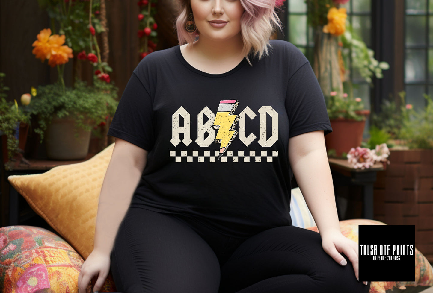 DTF ABCD CHECKERED LB PENCIL TRANSFER