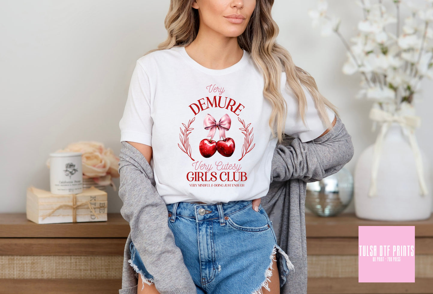 DTF VERY DEMURE, VERY CUTESY GIRLS CLUB TRANSFER