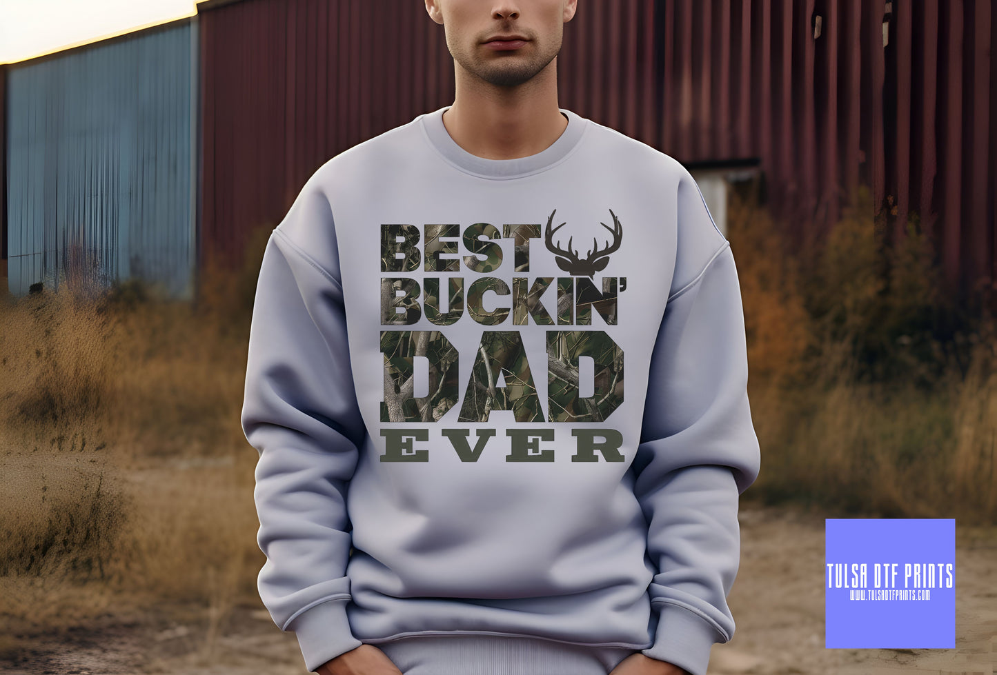 DTF BEST BUCKIN DAD CAMO TRANSFER