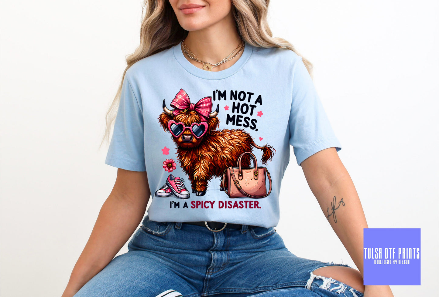 DTF IM NOT A HOT MESS IM A SPICY DISASTER TRANSFER