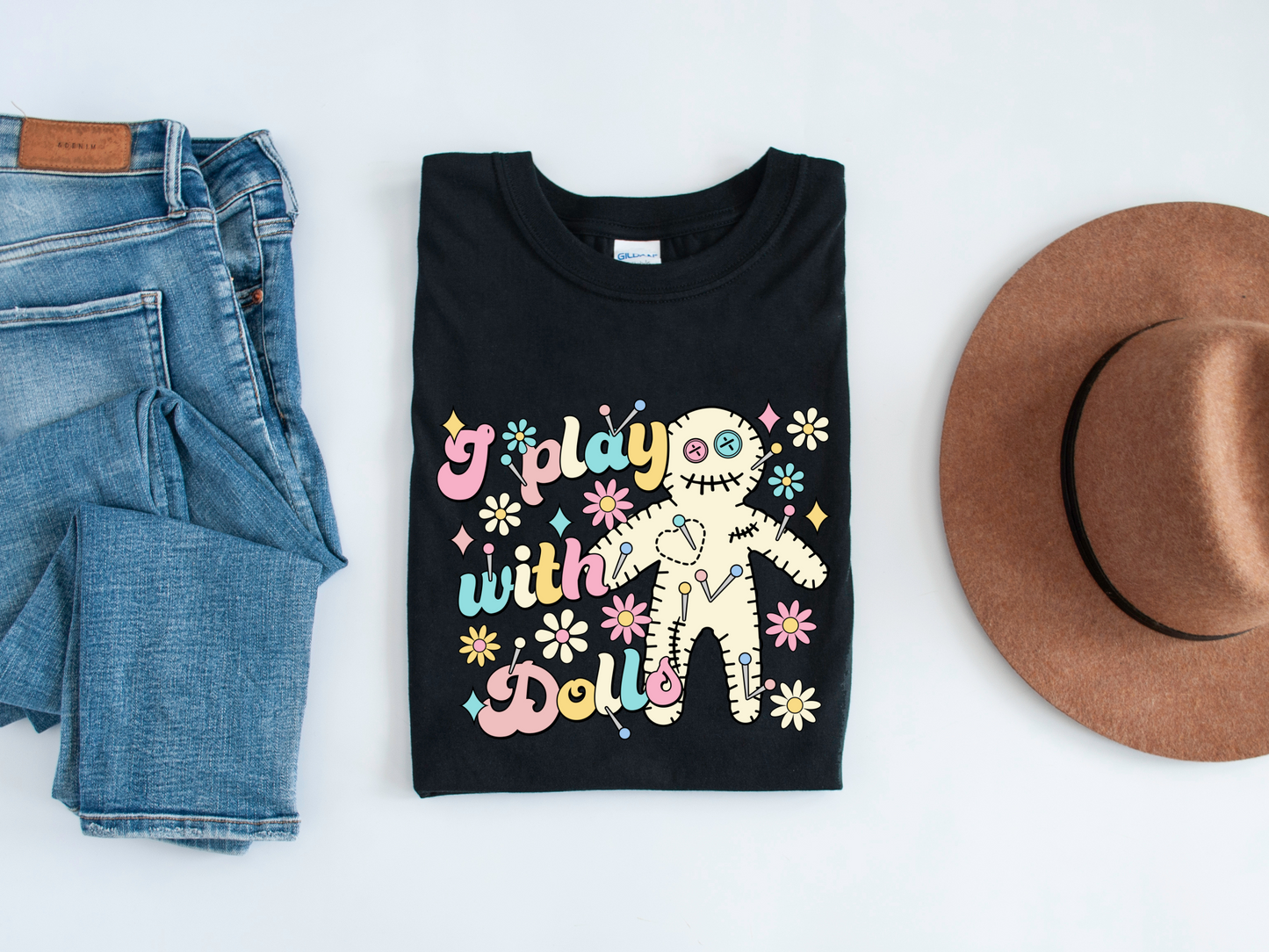 DTF I PLAY W DOLLS HALLOWEEN PRINT TRANSFER