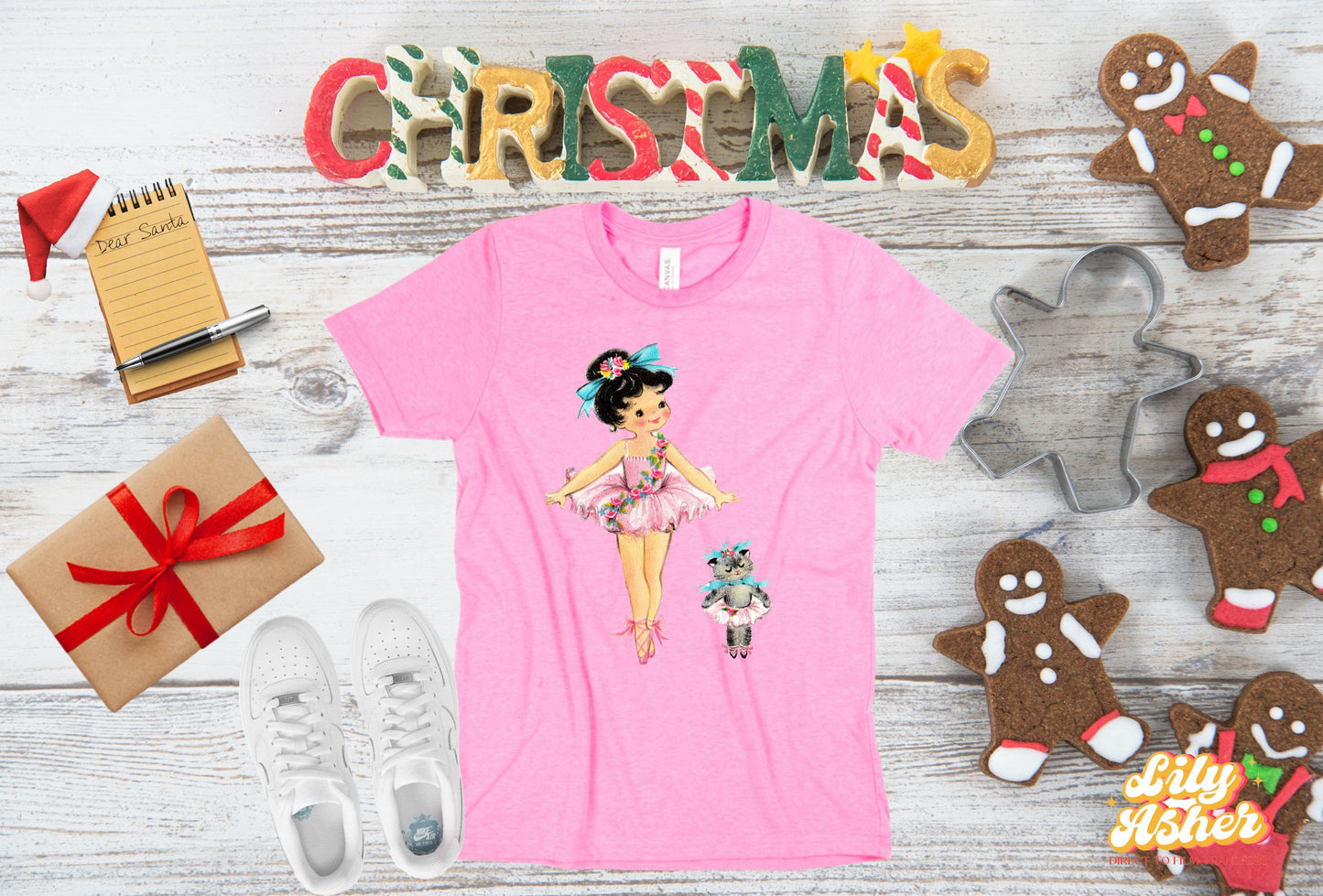 DTF LITLLE BALLERINA GIRL PINK TRANSFER