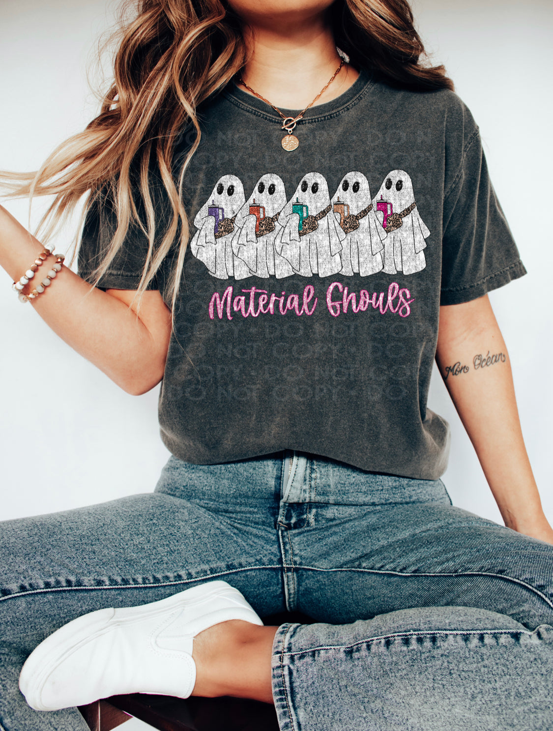 DTF MATERIAL GHOULS FAUX SEQUIN TRANSFER