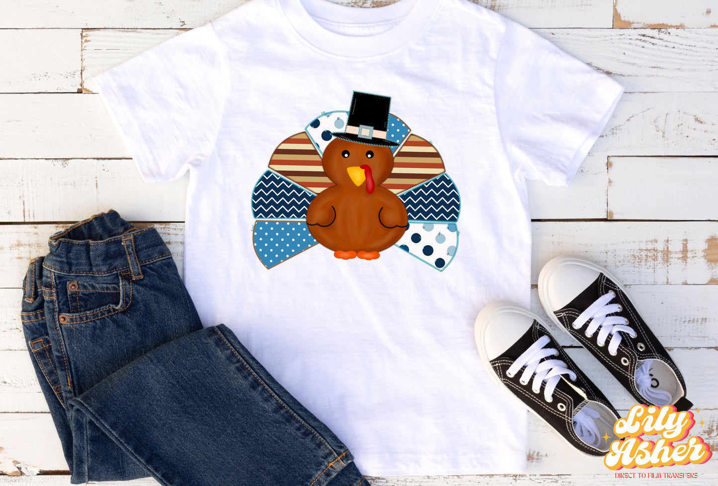 DTF PATTERNED BOY TURKEY TRANSFER