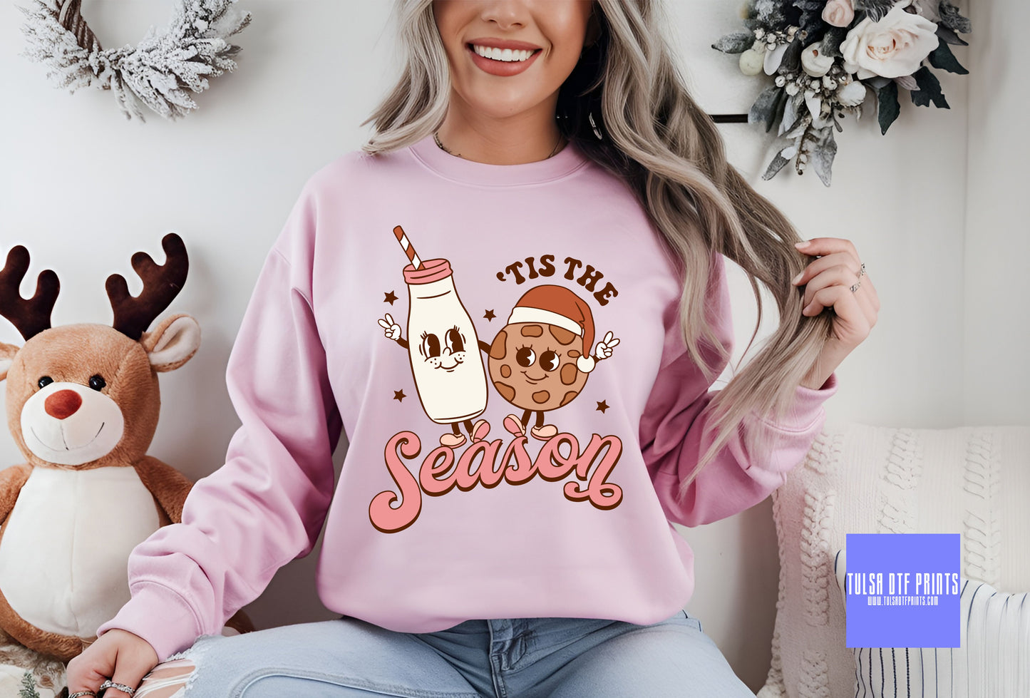 DTF TIS THE SEASON MILK & COOKIES TRANSFER