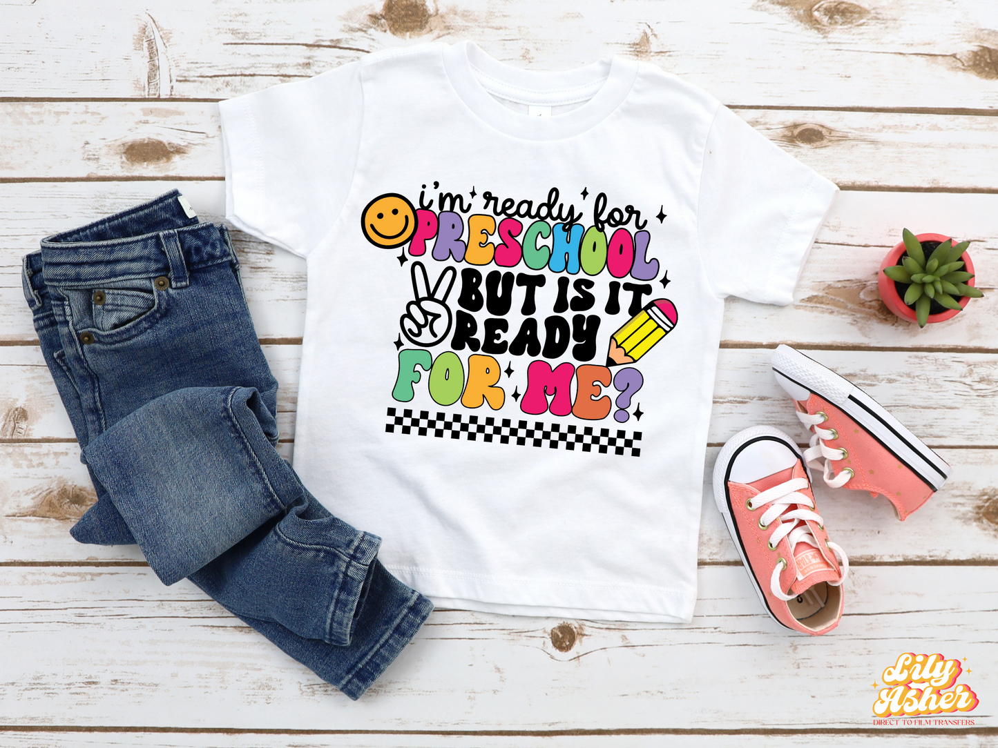 DTF READY FOR PRE-SCHOOL PREPPY BACK2SCHOOL TRANSFER