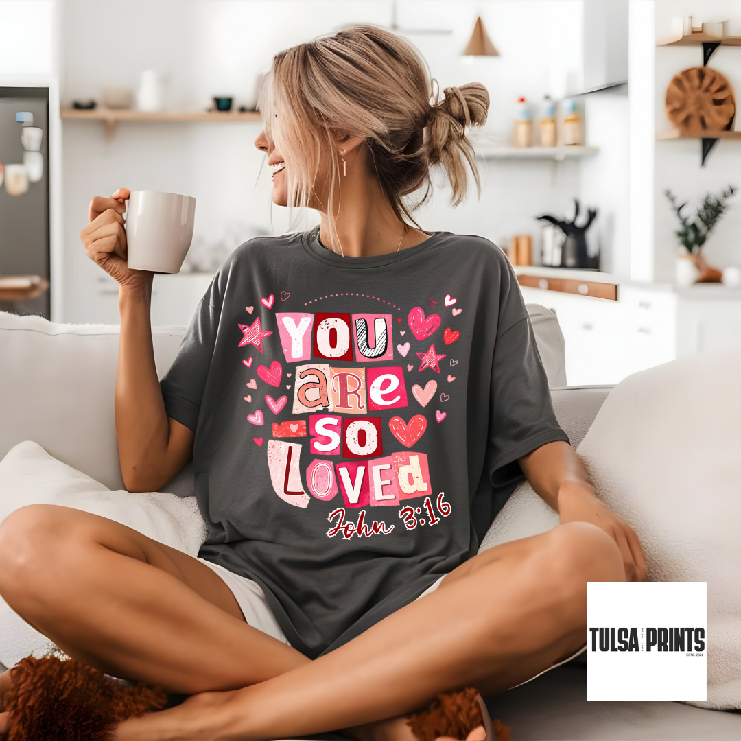 DTF SO LOVED BIBLE VERSE TRANSFER