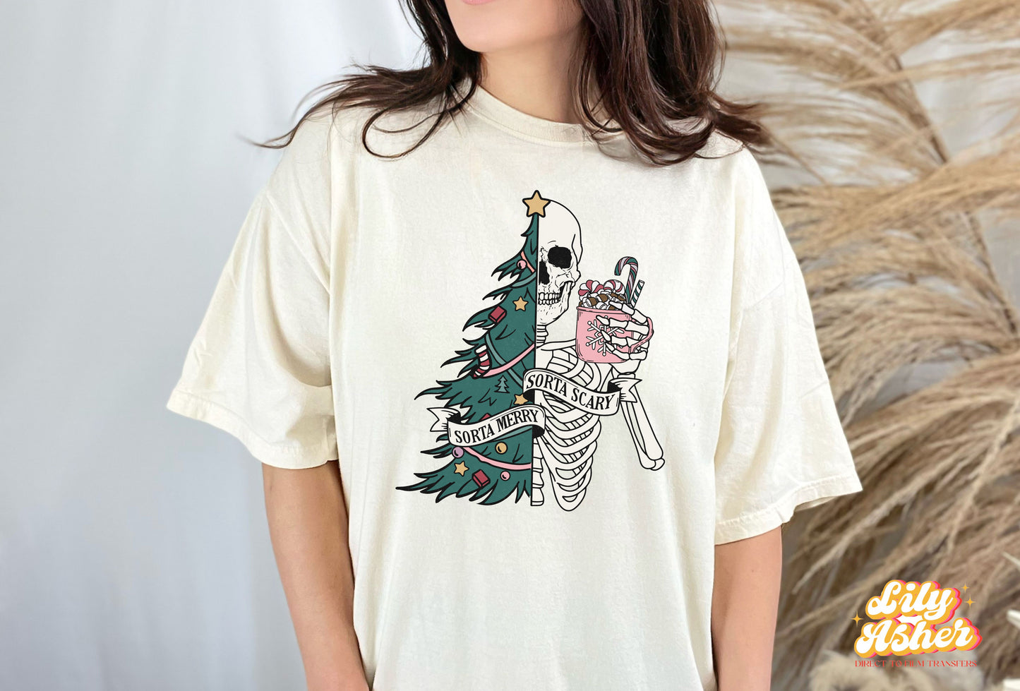 DTF SORTA MERRY SORTA SCARY SKELETON TRANSFER