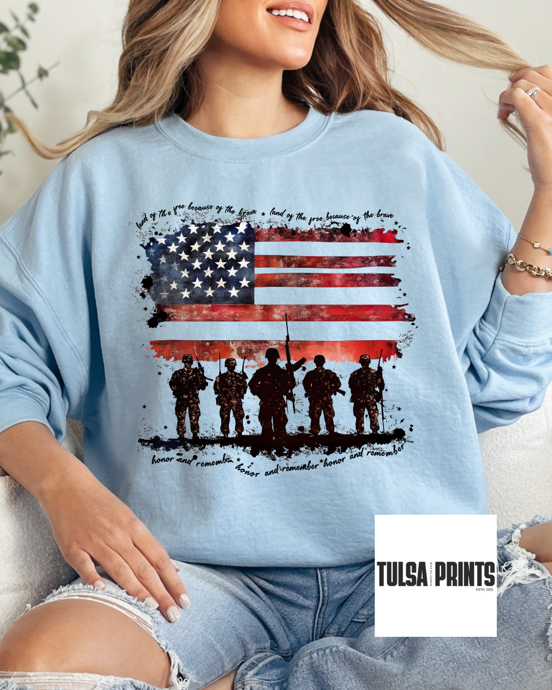 DTF AMERICAN FLAG SOLDIERS TRANSFER