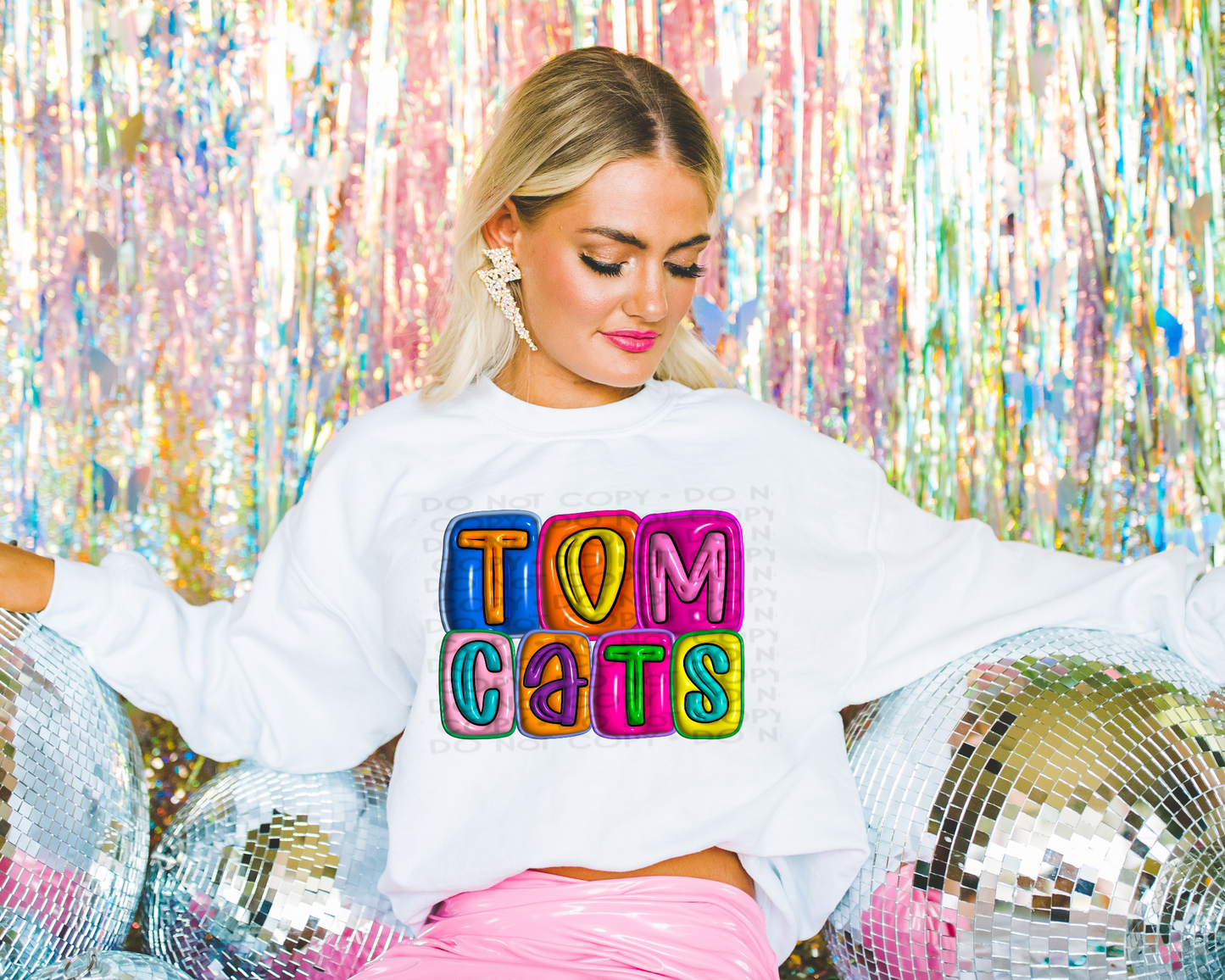 DTF TOMCATS 3D INFLATED LETTERS TRANSFER