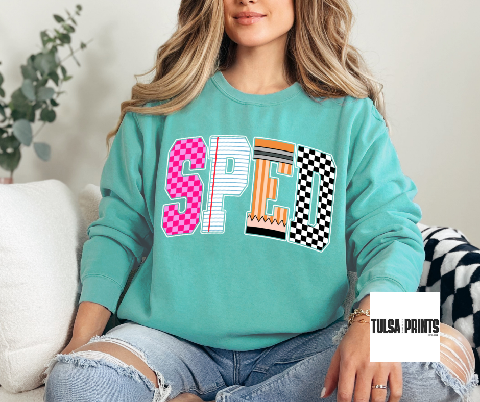 DTF CHECKERED CLASSROOM CREW TRANSFER