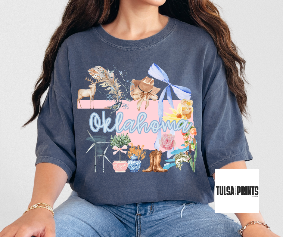 DTF OKLAHOMA WATERCOLOR TRANSFER