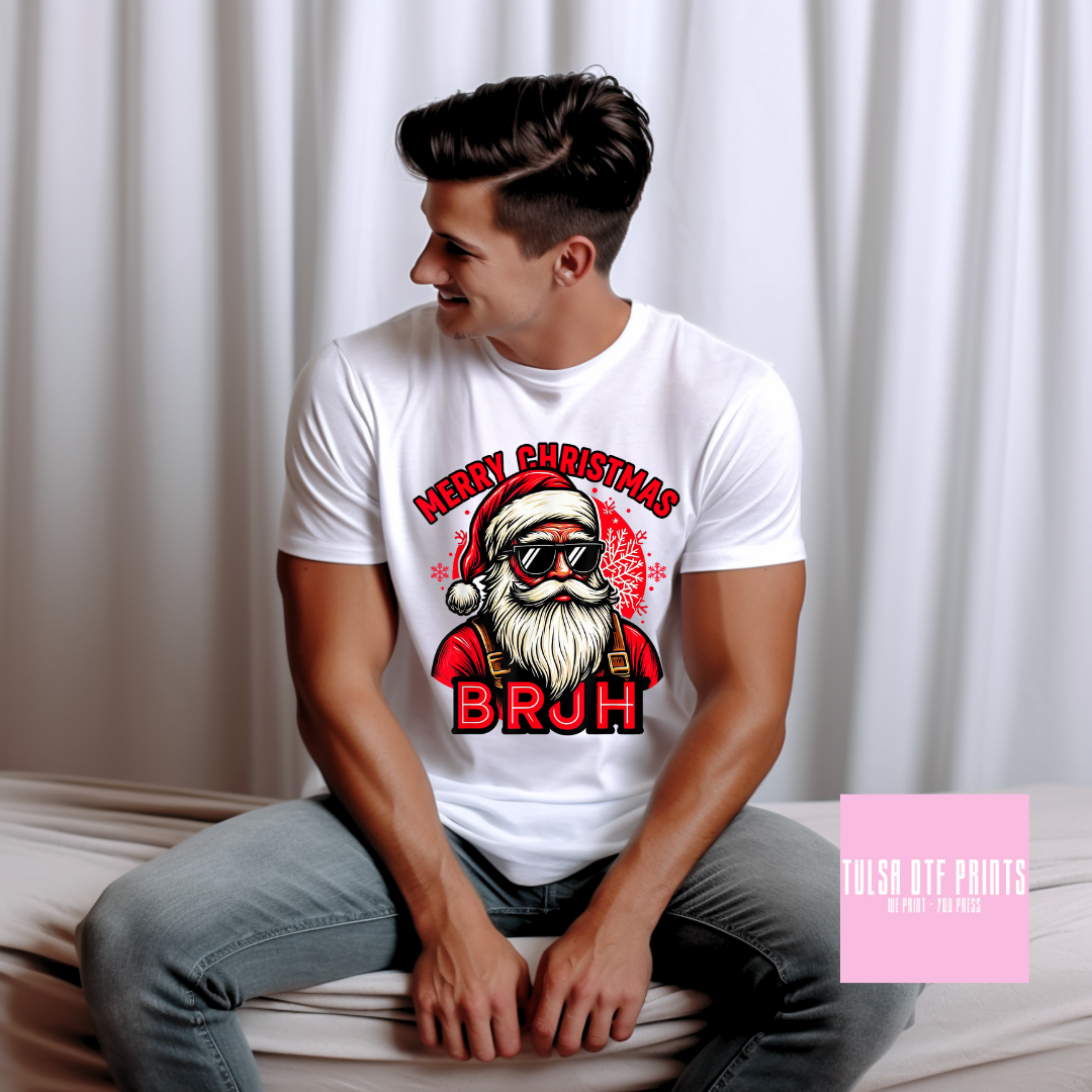 DTF RETRO MERRY CHRISTMAS BRUH