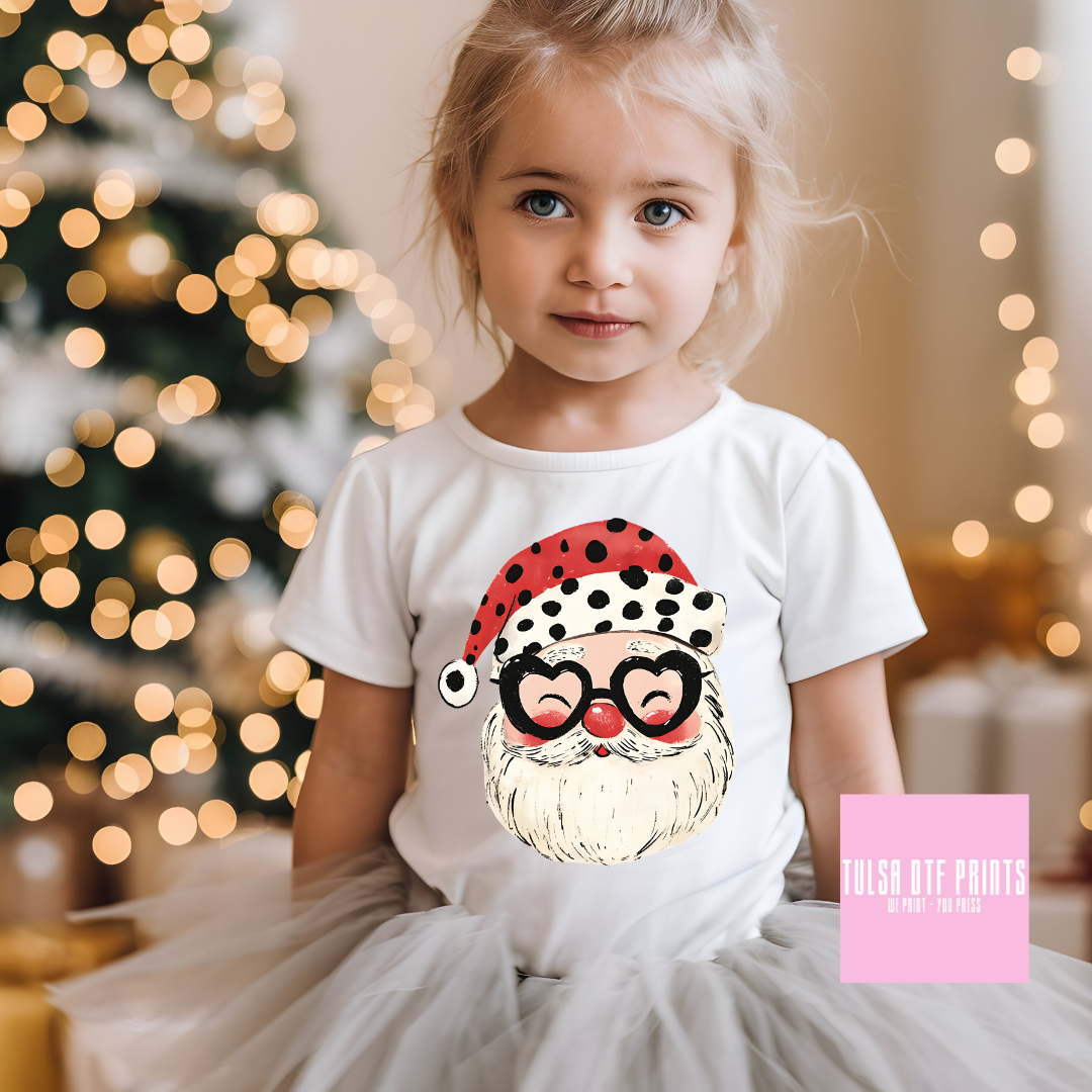 DTF WHIMSICAL SANTA DALMATIAN DOTS TRANSFER