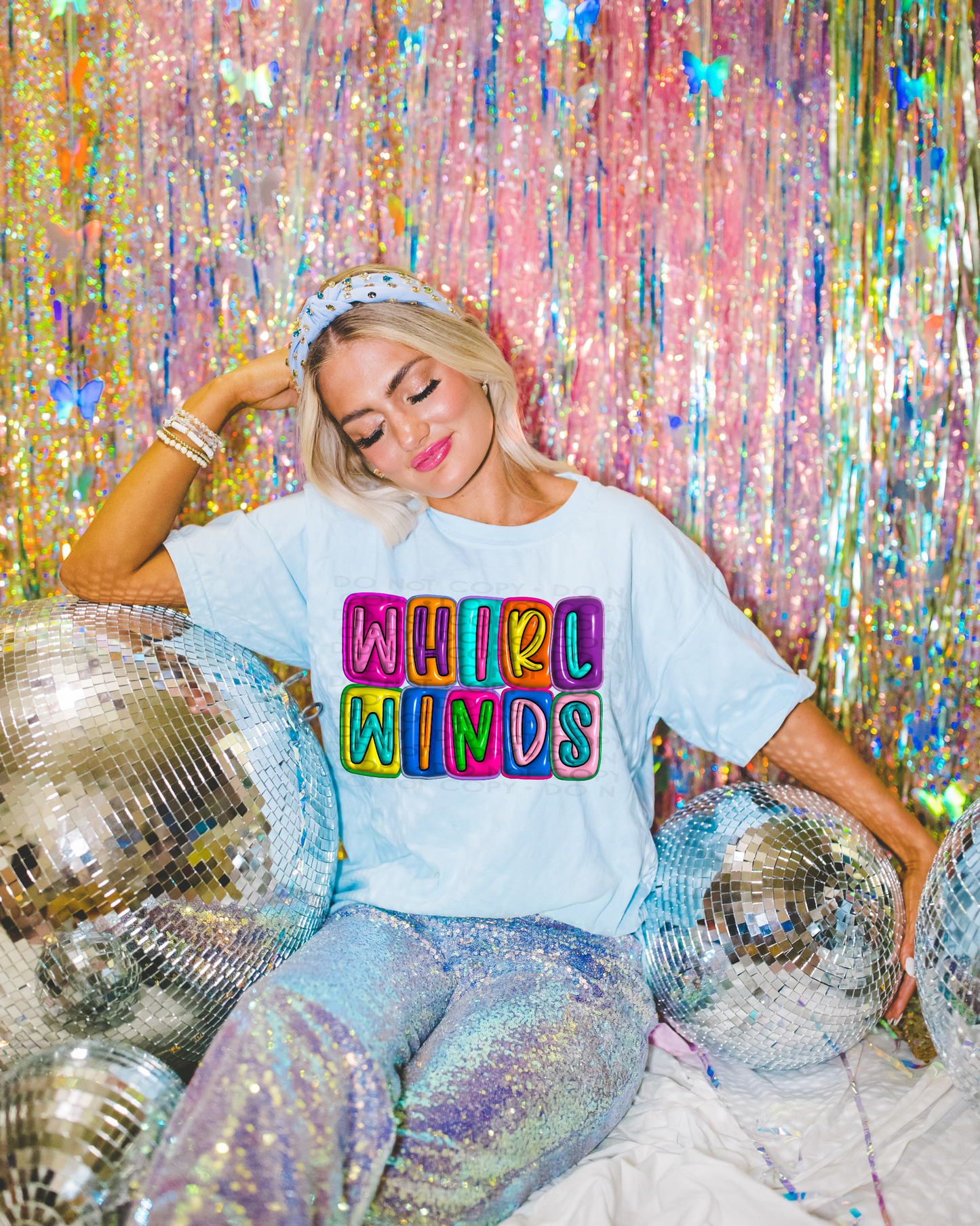 DTF WHIRLWINDS 3D INFLATED LETTERS TRANSFER