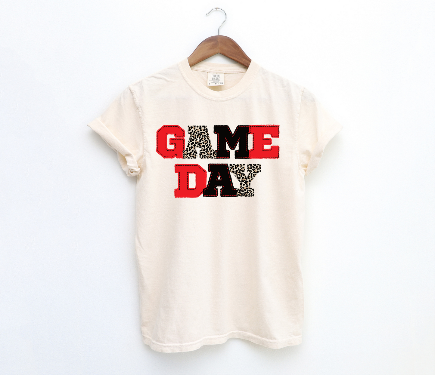 GAME DAY RED & BLACK PATCHWORK TRANSFER