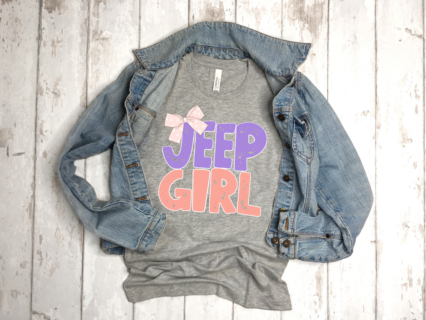 DTF JEEP GIRL W/ BOW TRANSFER