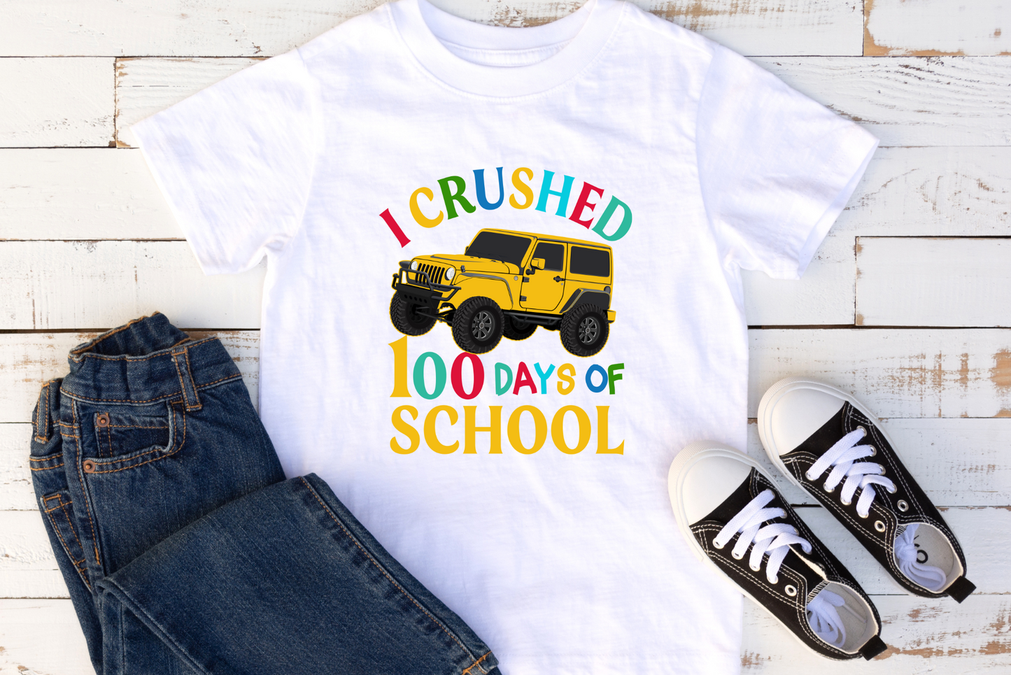 DTF I CRUSHED 100 DAYS OF SCHOOL JEEP TRANSFER