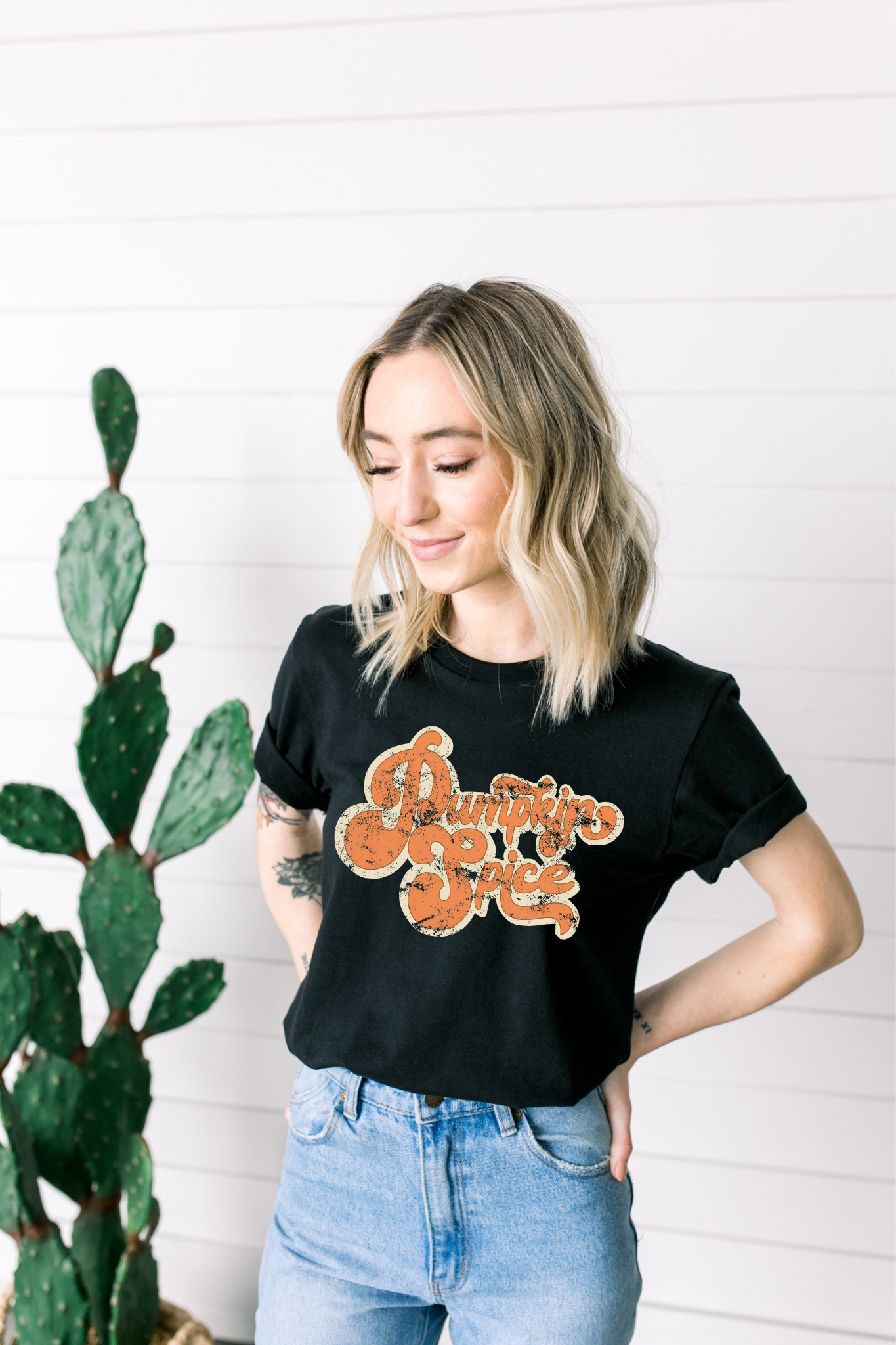 DTF PUMPKIN SPICE RETRO DISTRESSED TRANSFER