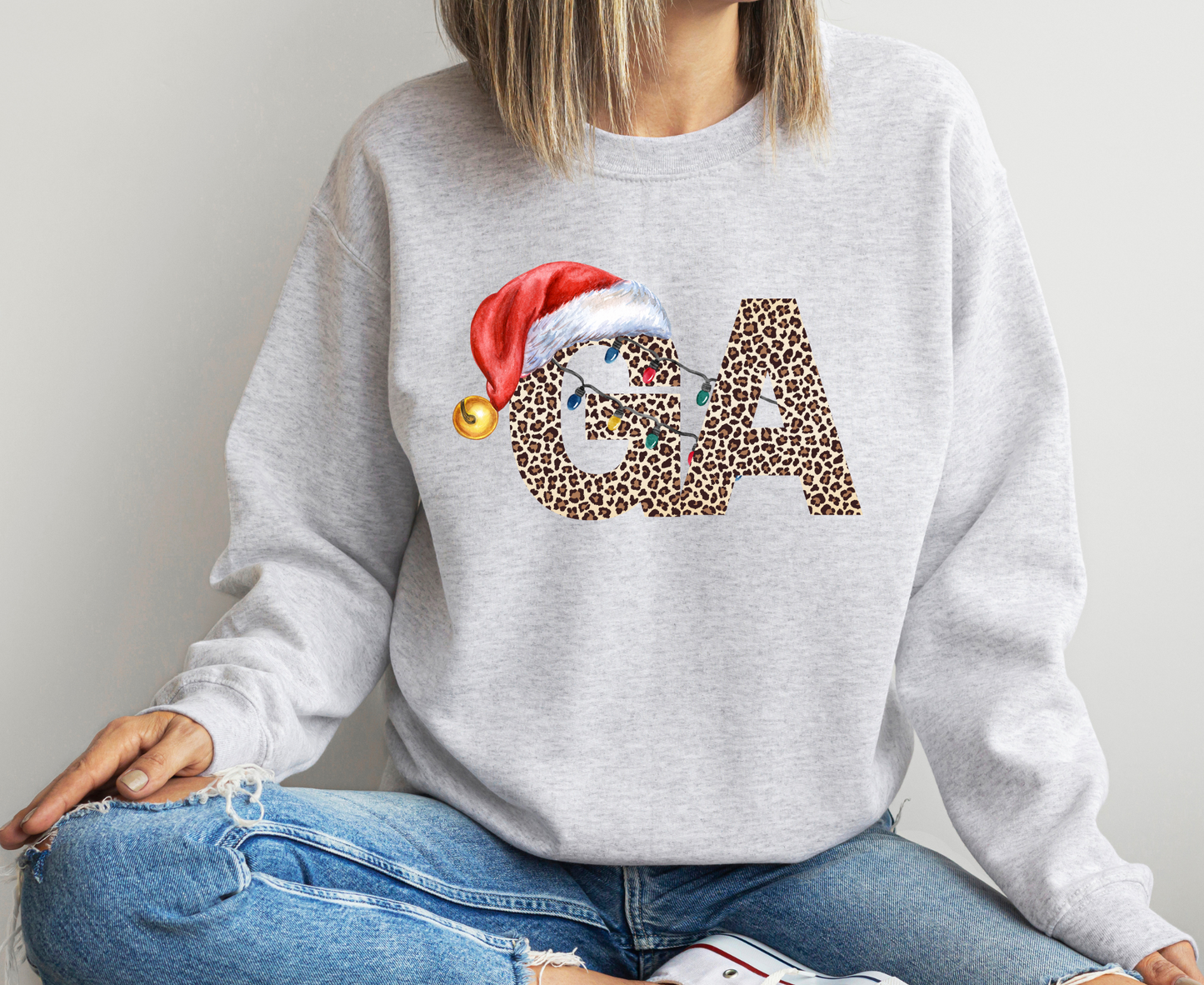 DTF GEORGIA LEO CHRISTMAS HAT TRANSFER