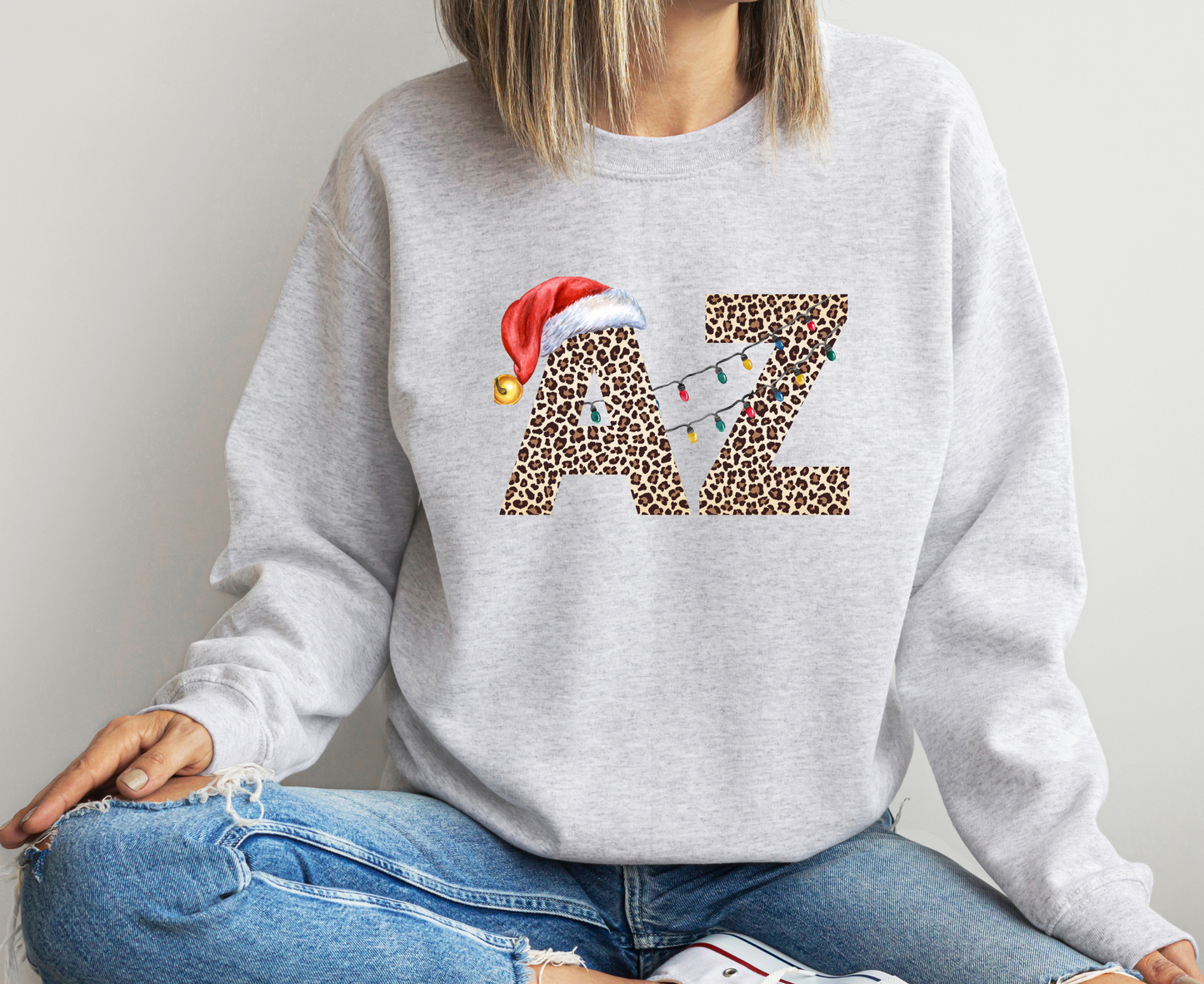 DTF ARIZONA LEO CHRISTMAS HAT TRANSFER