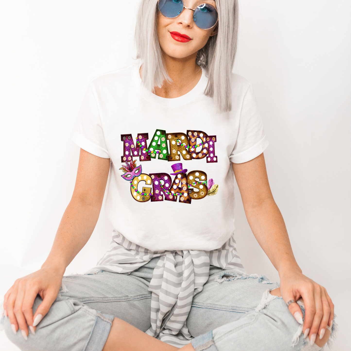 DTF MARDI GRAS MARQUEE TRANSFER