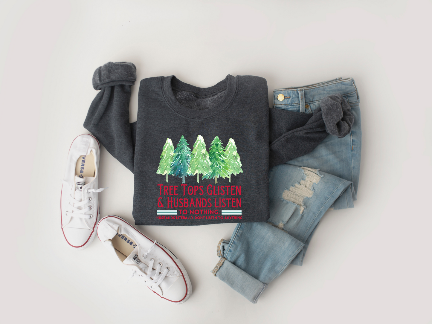 DTF TREE TOPS GLISTEN X HUSBANDS DON'T LISTEN